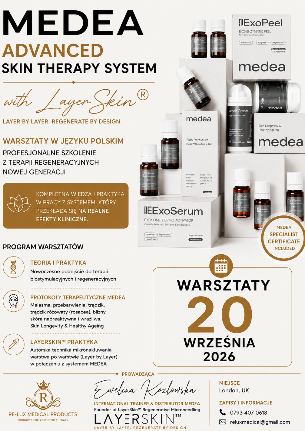 MEDEA ADVANCED SKIN THERAPY WORKSHOP – 20 OF SEPTEMBER